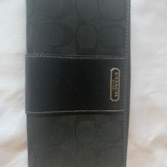 Coach Black Canvas Wallet - Picture 1 of 3